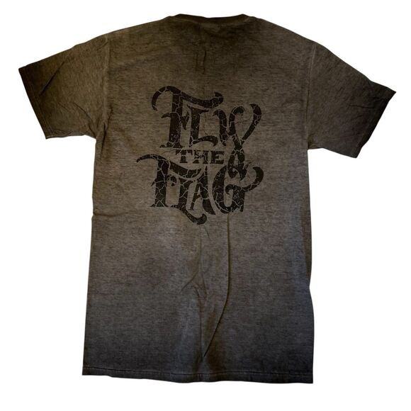 Pete's Pirate Life Fly The Flag Black Gray T-Shirt Men's Small Pete McKinnon - Picture 9 of 9